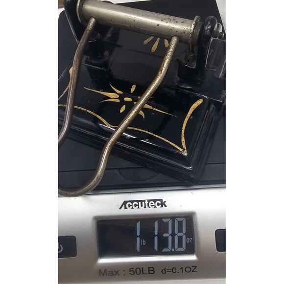 Antique 2 Hole Paper Punch Puncher Iron Victorian Circa Late 1800s Heavy Working - Picture 10 of 10